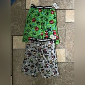 Minecraft & Mario Kids Pajama Shorts